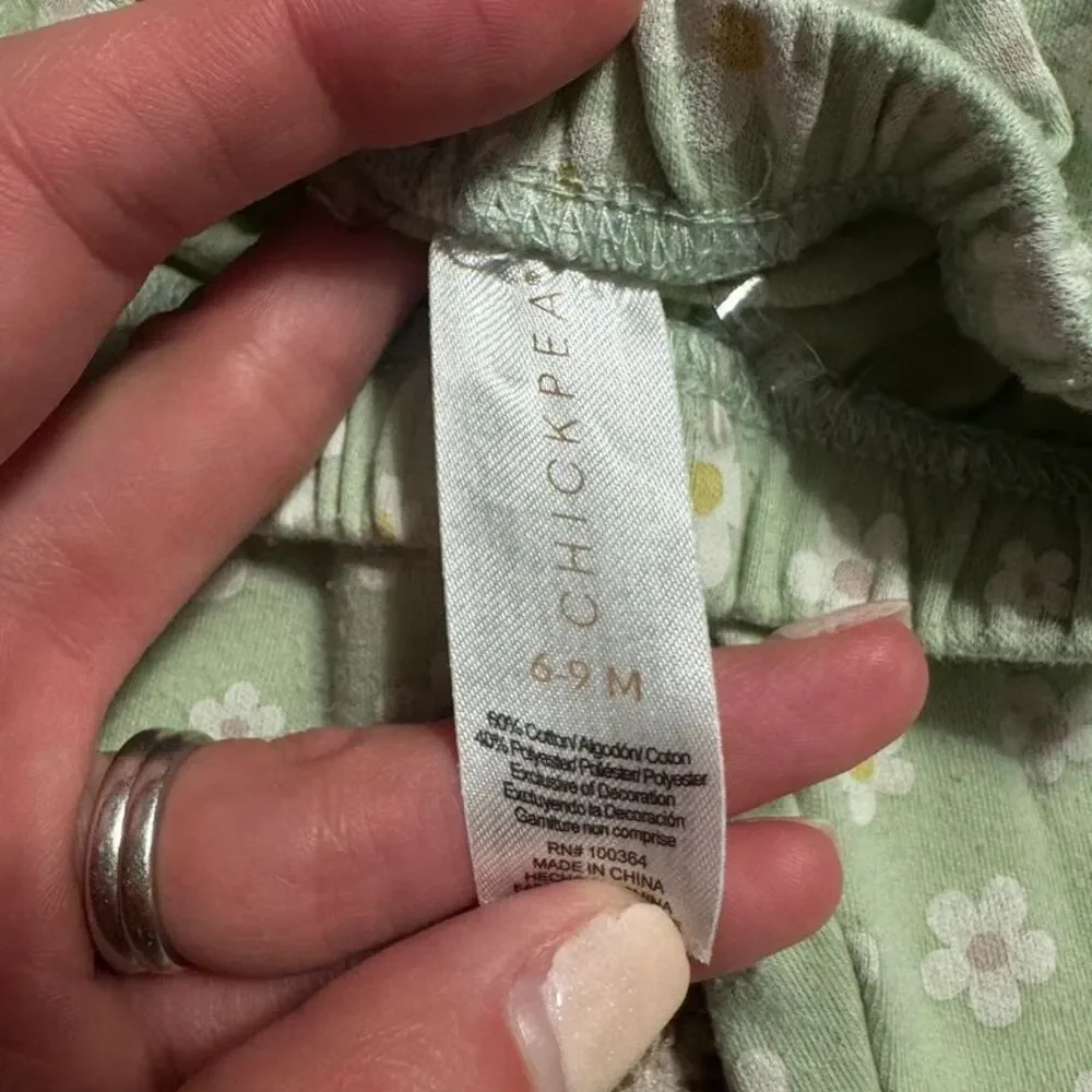 Chickpea Baby Girl Daisy Print Jogger Pants & Headband Set 6-9 Months
